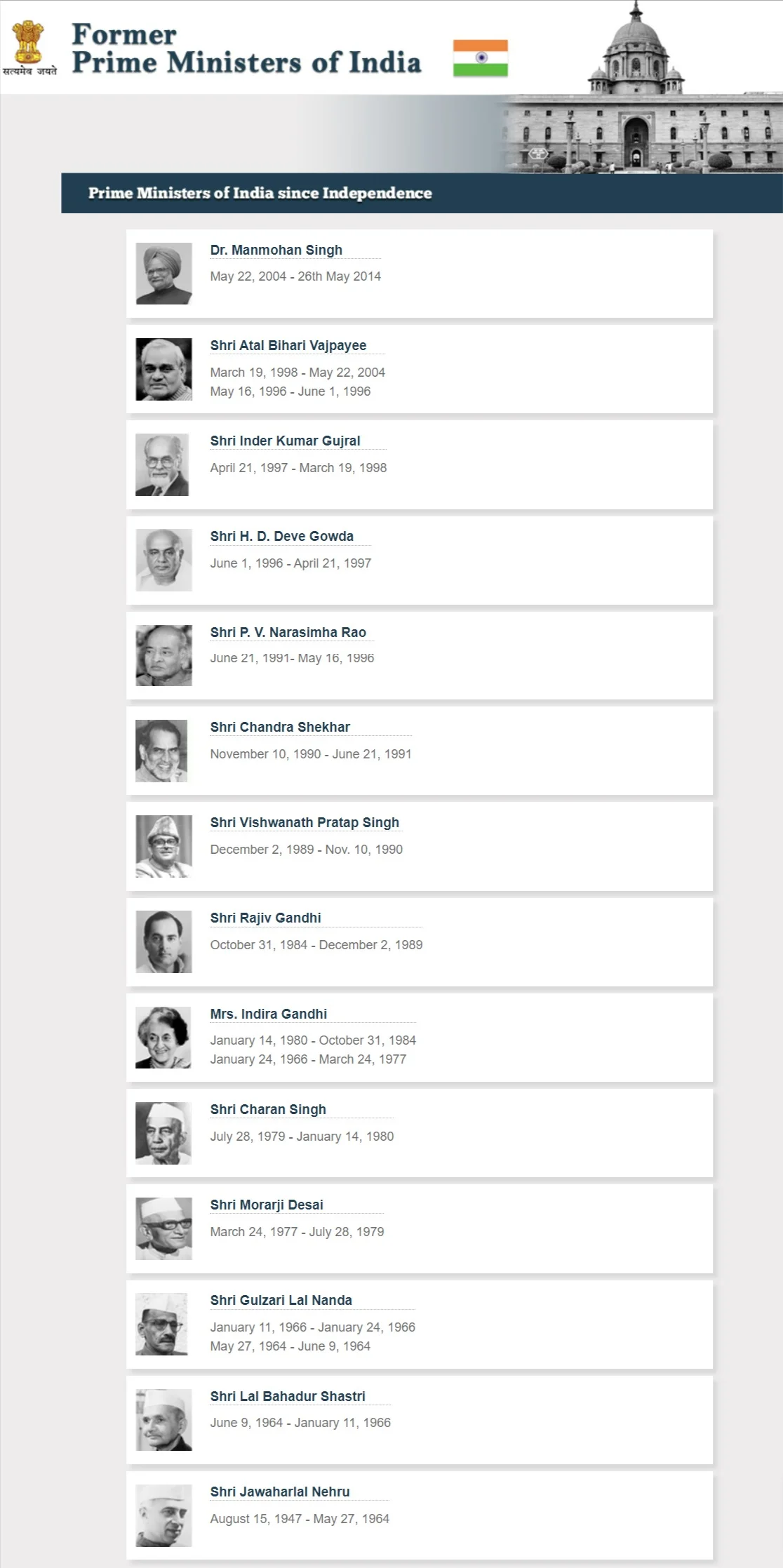 List-of-Prime-Ministers-of-India-since-Independence